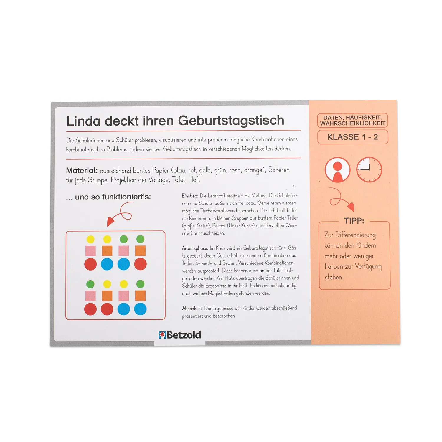 Betzold Vertretungsstunden Mathematik Klasse 1-4 80 Karten