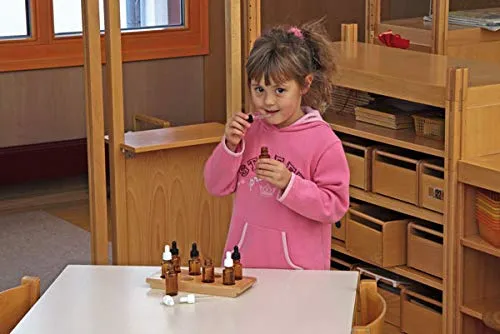 Betzold Montessori Geschmacksgläser 8x20 ml mit Tablett