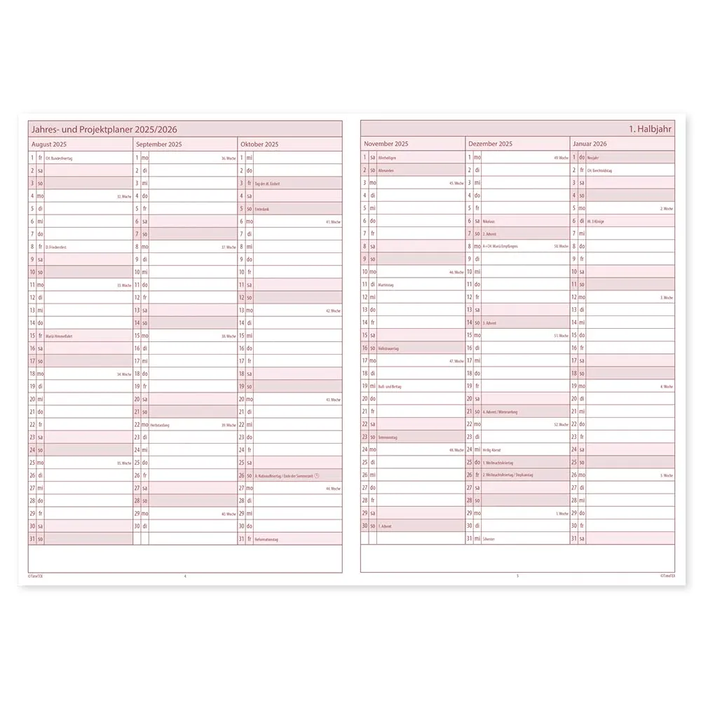 TimeTEX Schulleiter-Planer A4-Plus Kalender 26/27