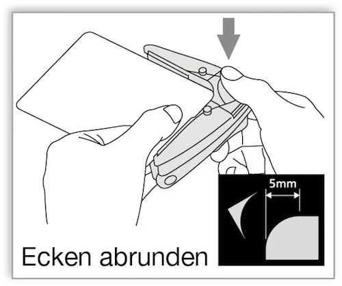 TimeTEX Eckabrunder für Papier 5 mm Edelstahl