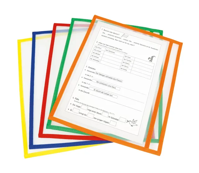 TimeTEX Lern- Sammeltaschen A4-Plus Hüllen 10 Stück farbig
