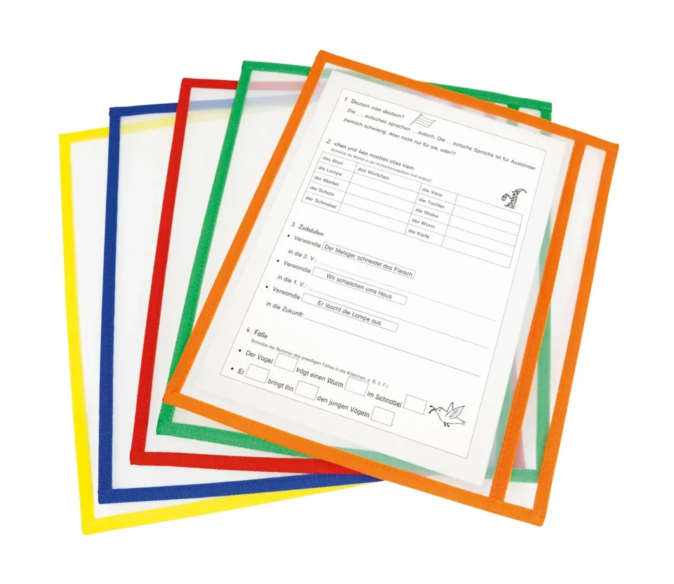 TimeTEX Lern- Sammeltaschen A4-Plus Hüllen 10 Stück farbig