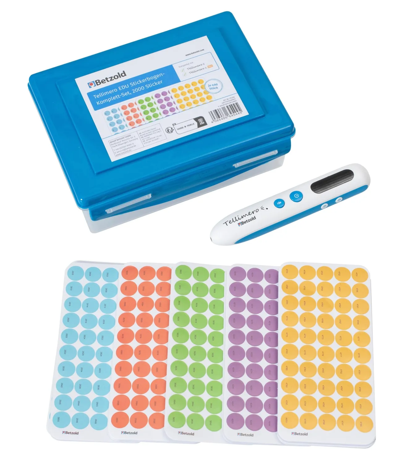 Betzold Tellimero EDU Audiostift-Set mit 2000 Stickern