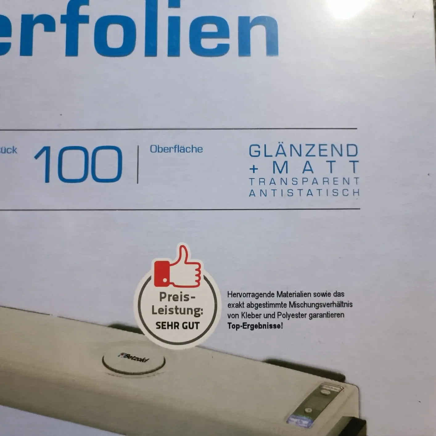 Betzold Laminierfolien Laminiertaschen