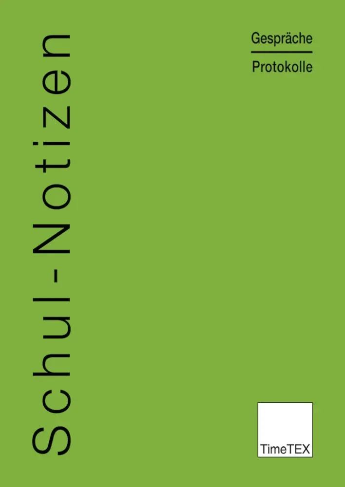 TimeTEX Schul-Notizen Gespräche Protokolle Heft 10778