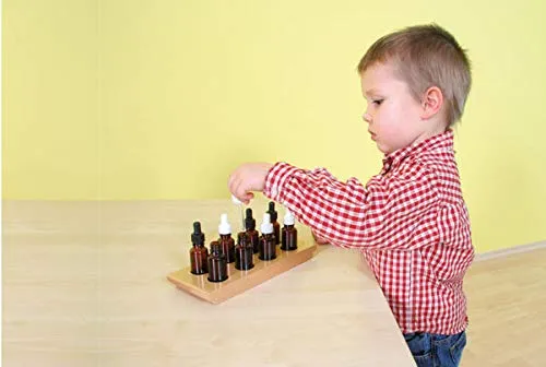 Betzold Montessori Geschmacksgläser 8x20 ml mit Tablett