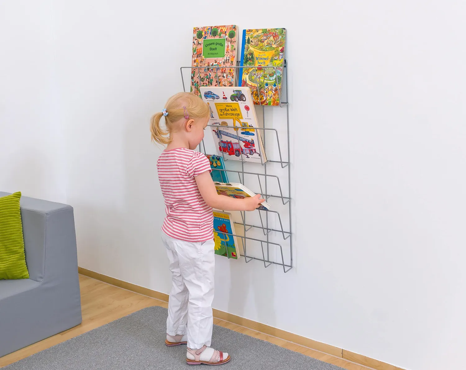 Betzold Bücherregal Wand Metall Silber