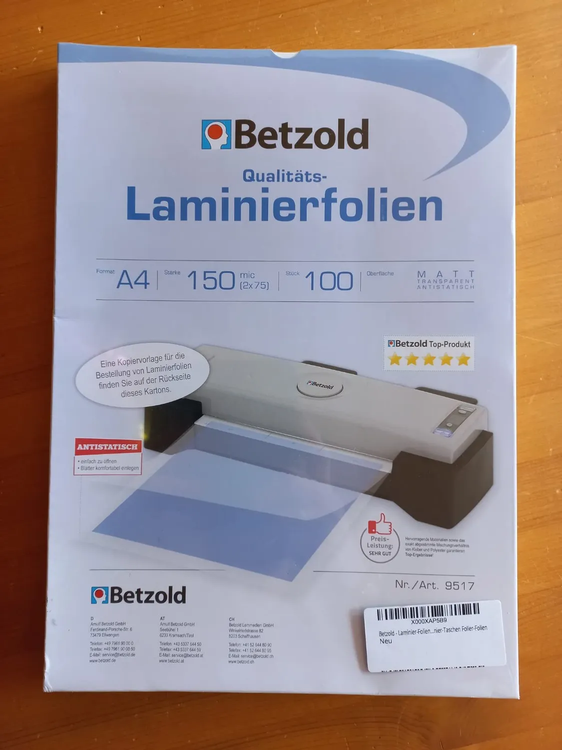 Betzold Laminierfolien Laminiertaschen