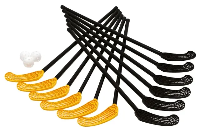 Betzold Uni-Hockey-Set Pro 12 Schläger 3 Bälle