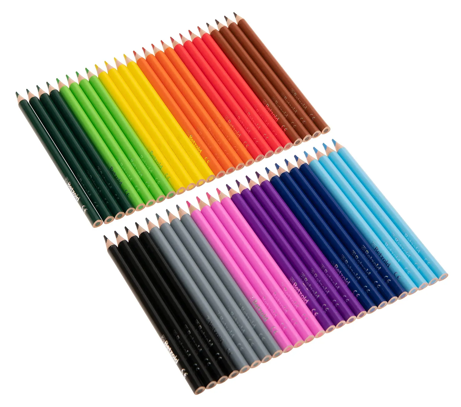 Betzold Buntstifte-Set Dreikantstifte 17,5 cm 12 Farben Rundbox