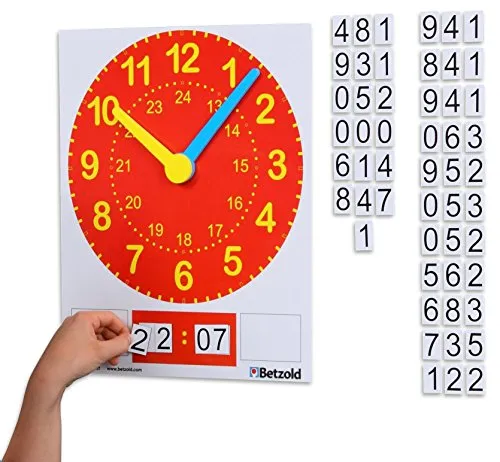 Betzold Klassenset Uhren Lernuhr 26-teilig magnetisch
