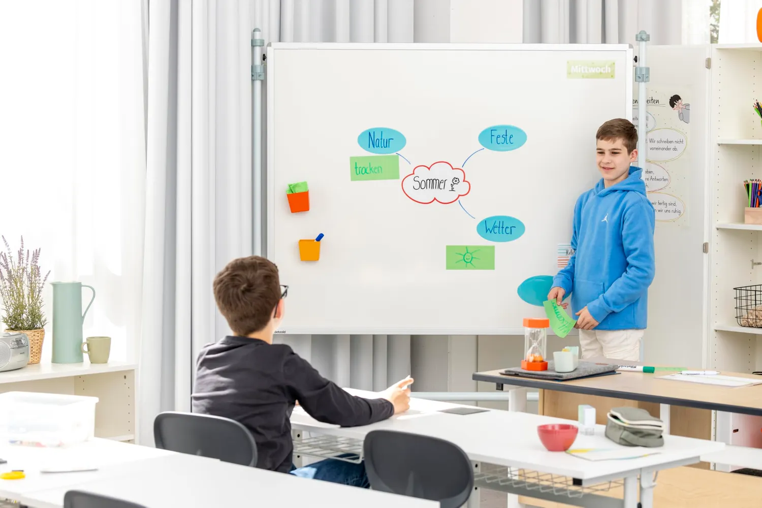 Betzold Stellwand 150 x 120 cm Schultafel magnethaftend