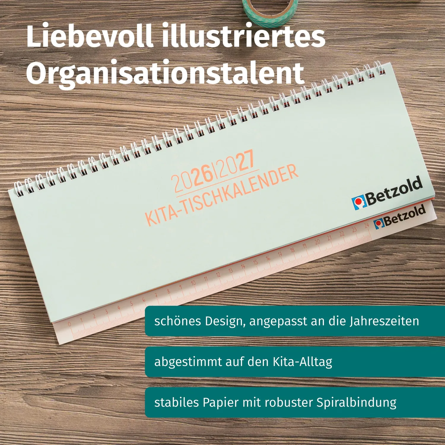 Betzold Tischkalender Kita Querformat Wochenplaner Doppelseite
