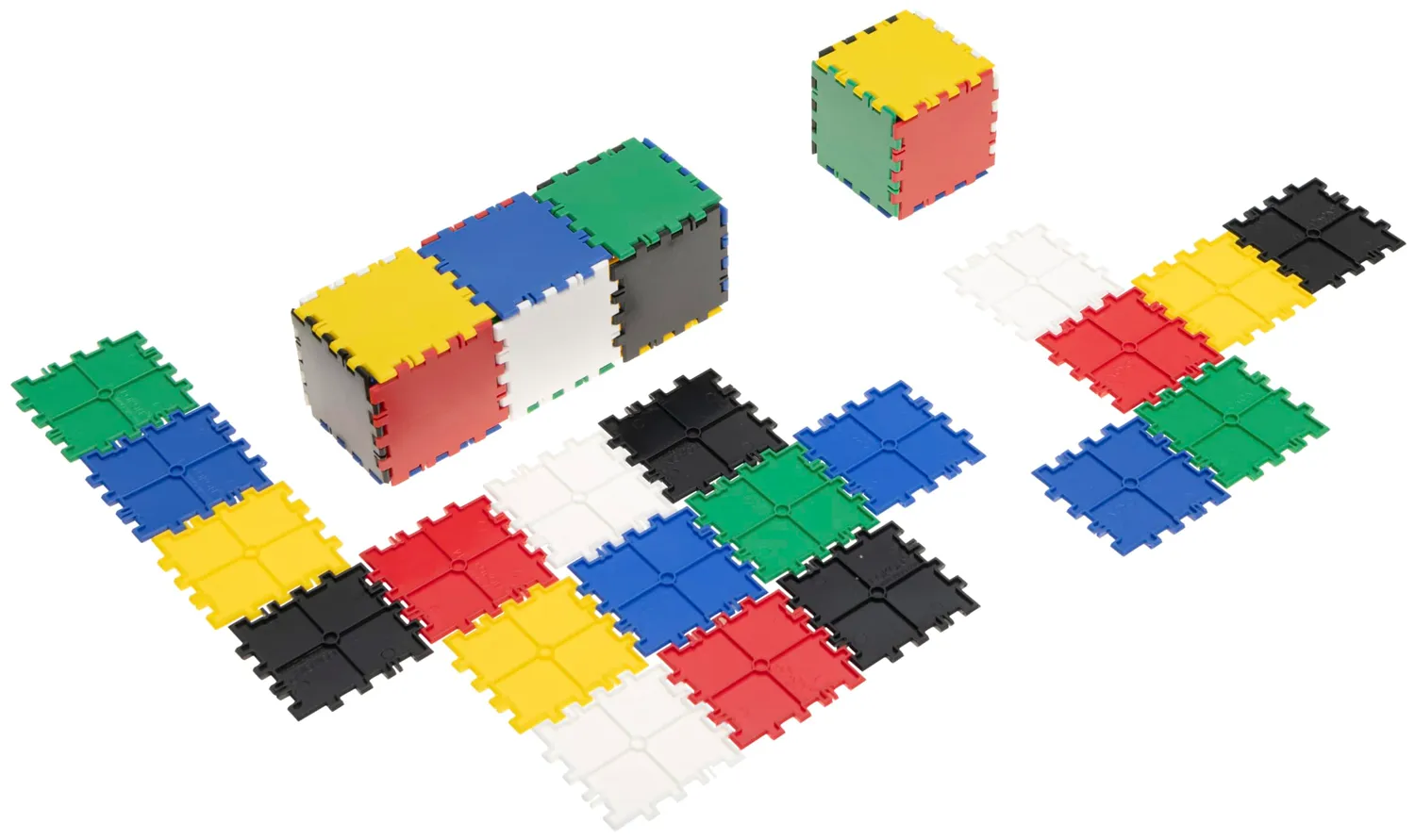 Betzold LOKON Würfel und Quader Steckbausteine 144-tlg Geometrie