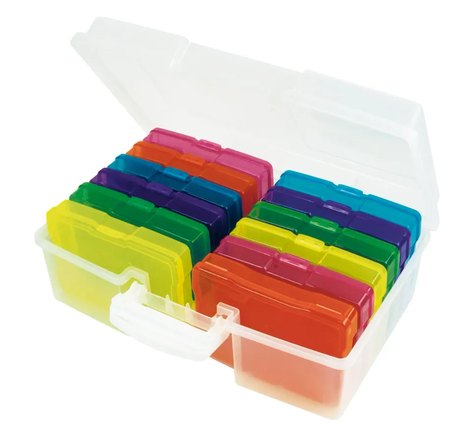 TimeTEX Farb-Boxen-Set Aufbewahrungsboxen 12er im Koffer