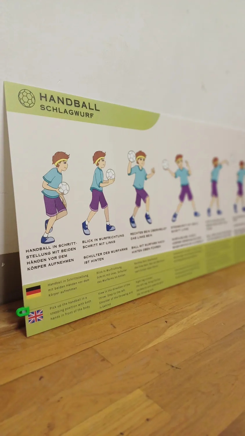 Sportlerntafel Lerntafelstreifen ET bilingual