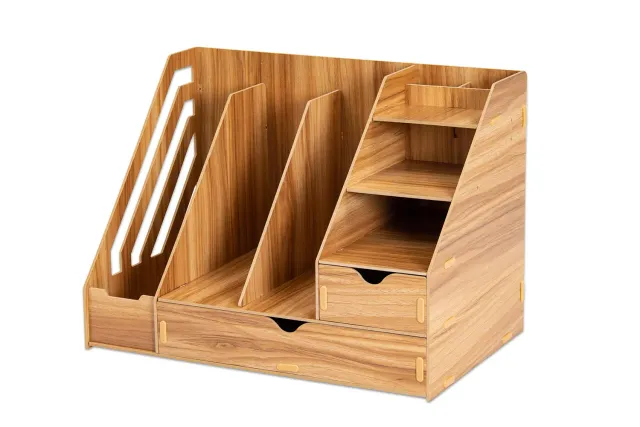 Betzold Schreibtisch-Organizer groß MDF Holzmaserung