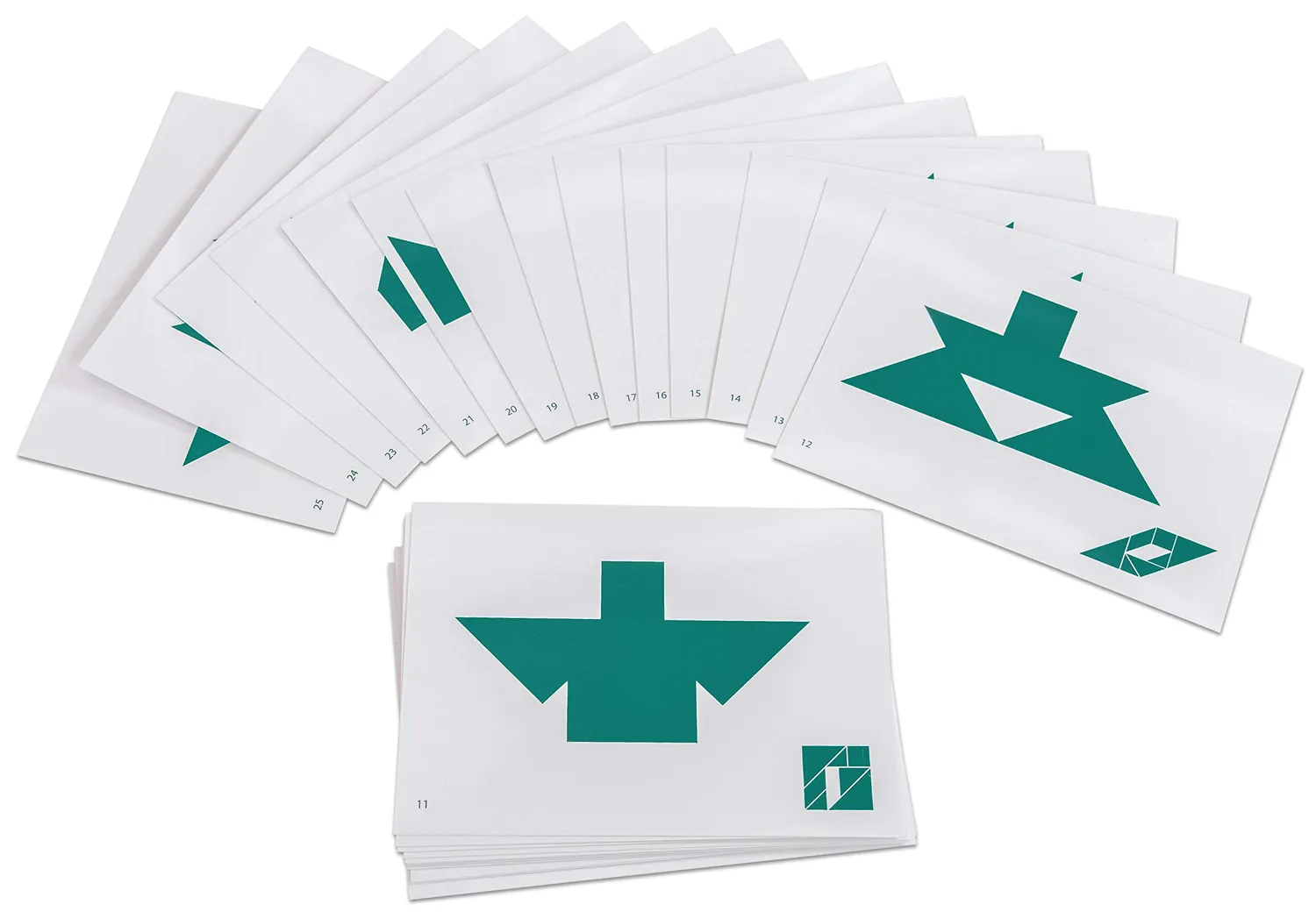 Betzold Tangram-Karten 24 Karten mit Lösungen