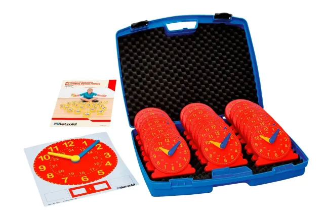 Betzold Klassenset Uhren Lernuhr 26-teilig magnetisch