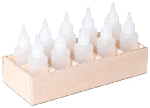 Betzold Aufbewahrungsbox Kleberflaschen Holzbox 10 Fächer