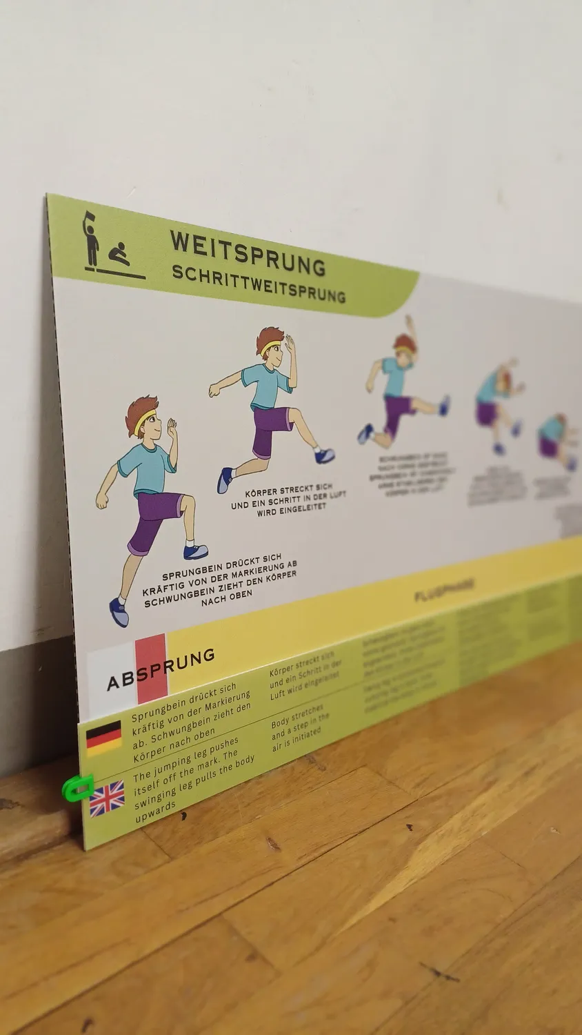 Sportlerntafel Lerntafelstreifen ET bilingual