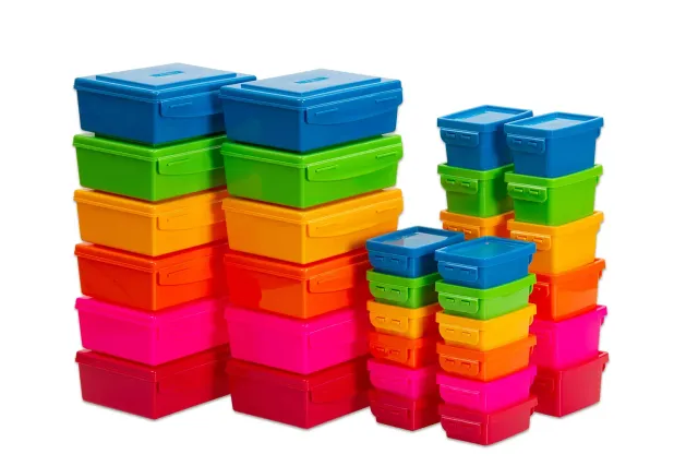 Betzold Regenbogen Aufbewahrungsboxen-Set mit Deckel