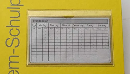 TimeTEX Stundenplan-Klebetasche 5 Stundenpläne transparent