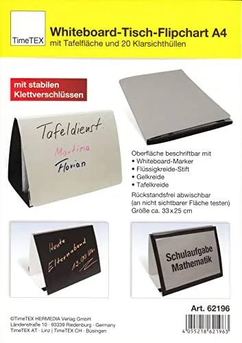 TimeTEX Tisch-Flipchart A4 62196 mit 20 Hüllen