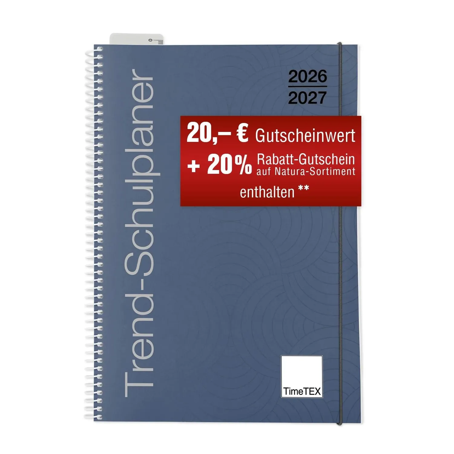 TimeTEX Trend-Schulplaner A5 2026-2027 Ringbuch