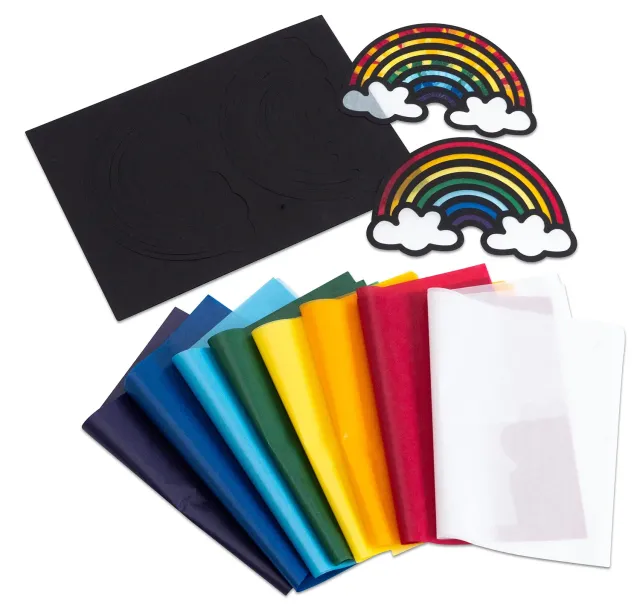 Betzold Fensterbilder Regenbogen Bastelset 24 Bilder 8-farbig