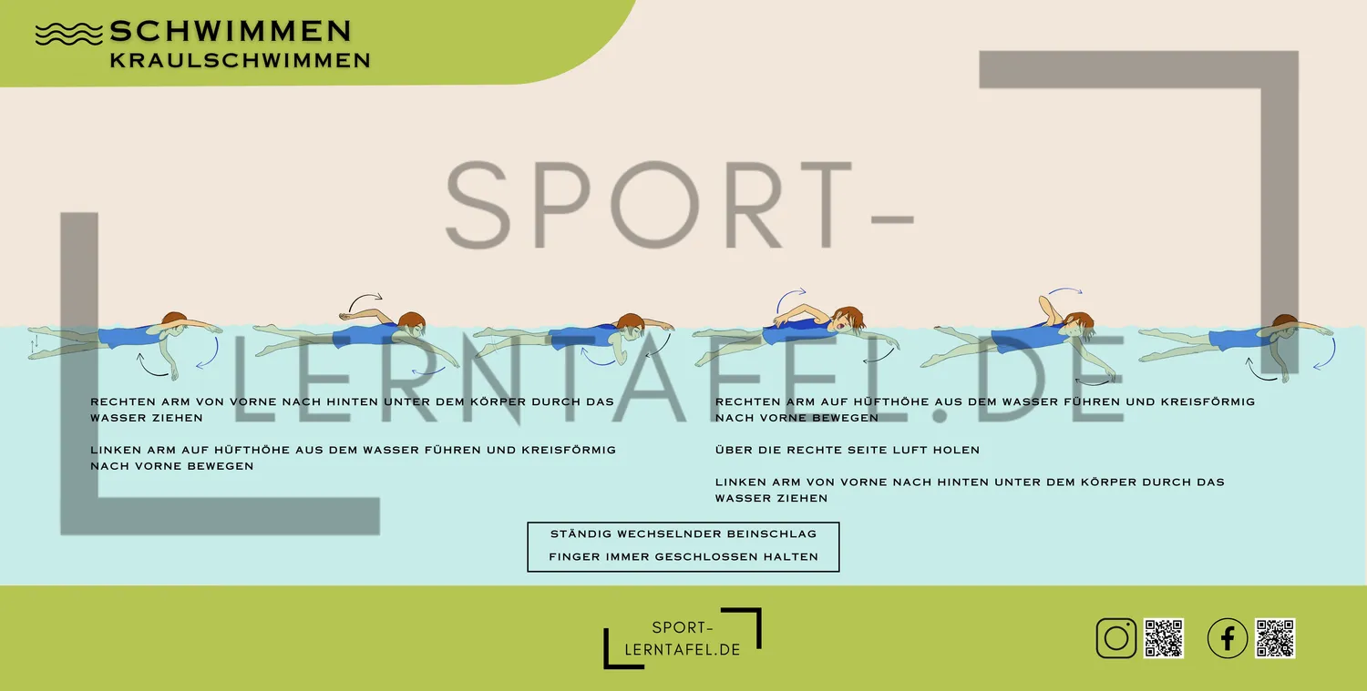 Sportlerntafel Paket Schwimmen Sport-Lerntafeln 3er-Set