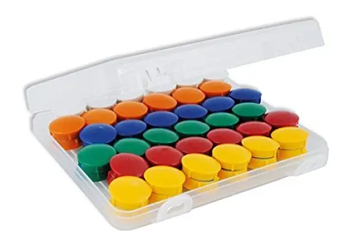 TimeTEX Haft-Magnete Set Box rund 72 Stück 21 mm