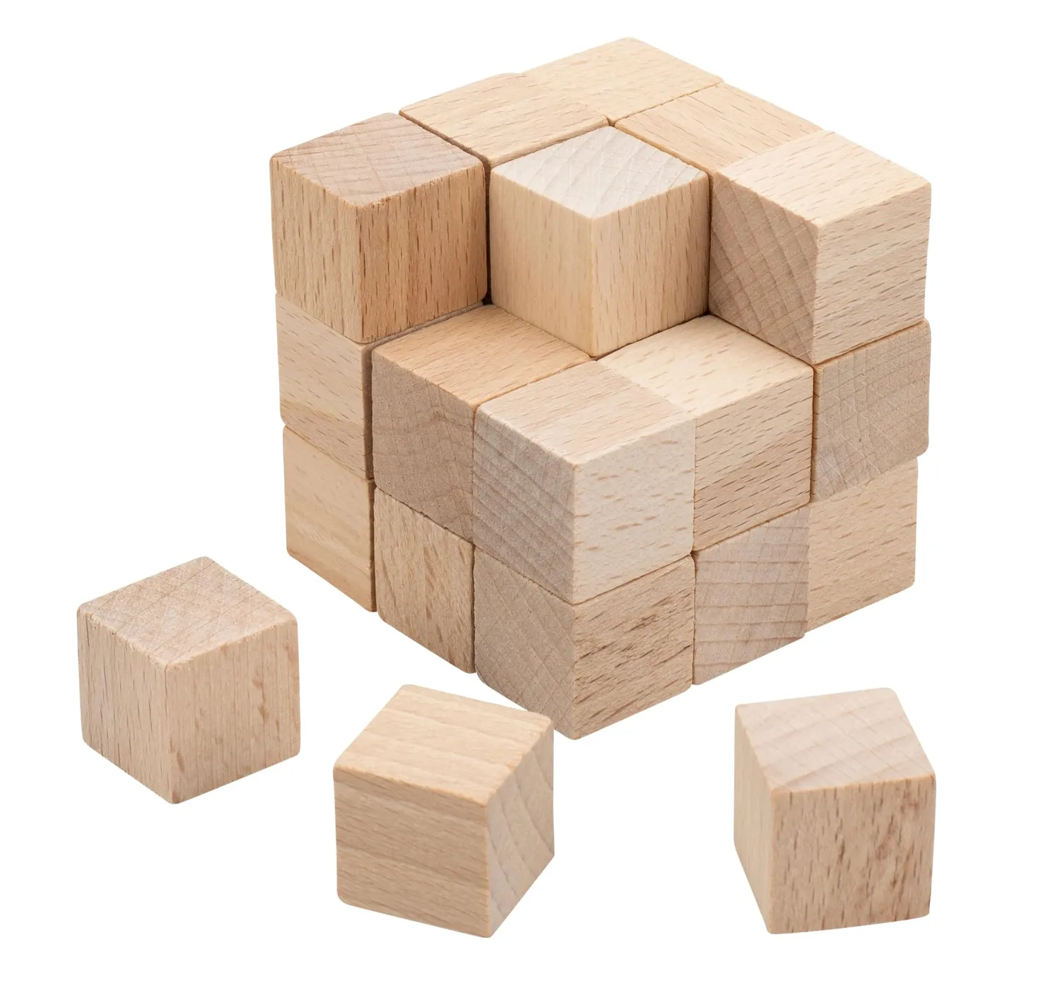 Betzold Bauset für 5 Soma-Würfel Holz 150-teilig