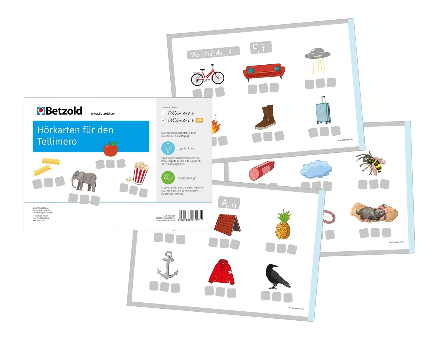 Tellimero EDU Starterset Sprache Lernstift mit Kartensets