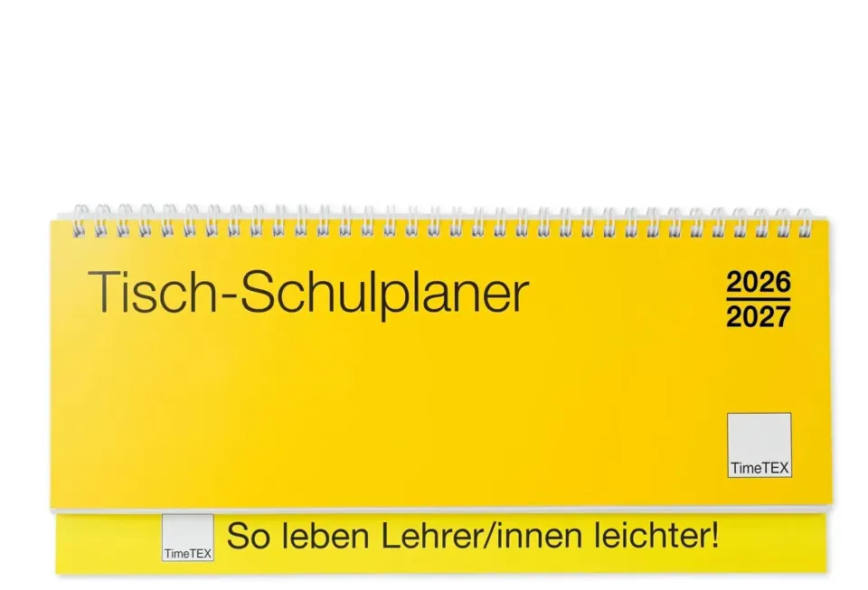 TimeTEX Tisch-Schulplaner 10579 Querformat 2026/2027 Ring