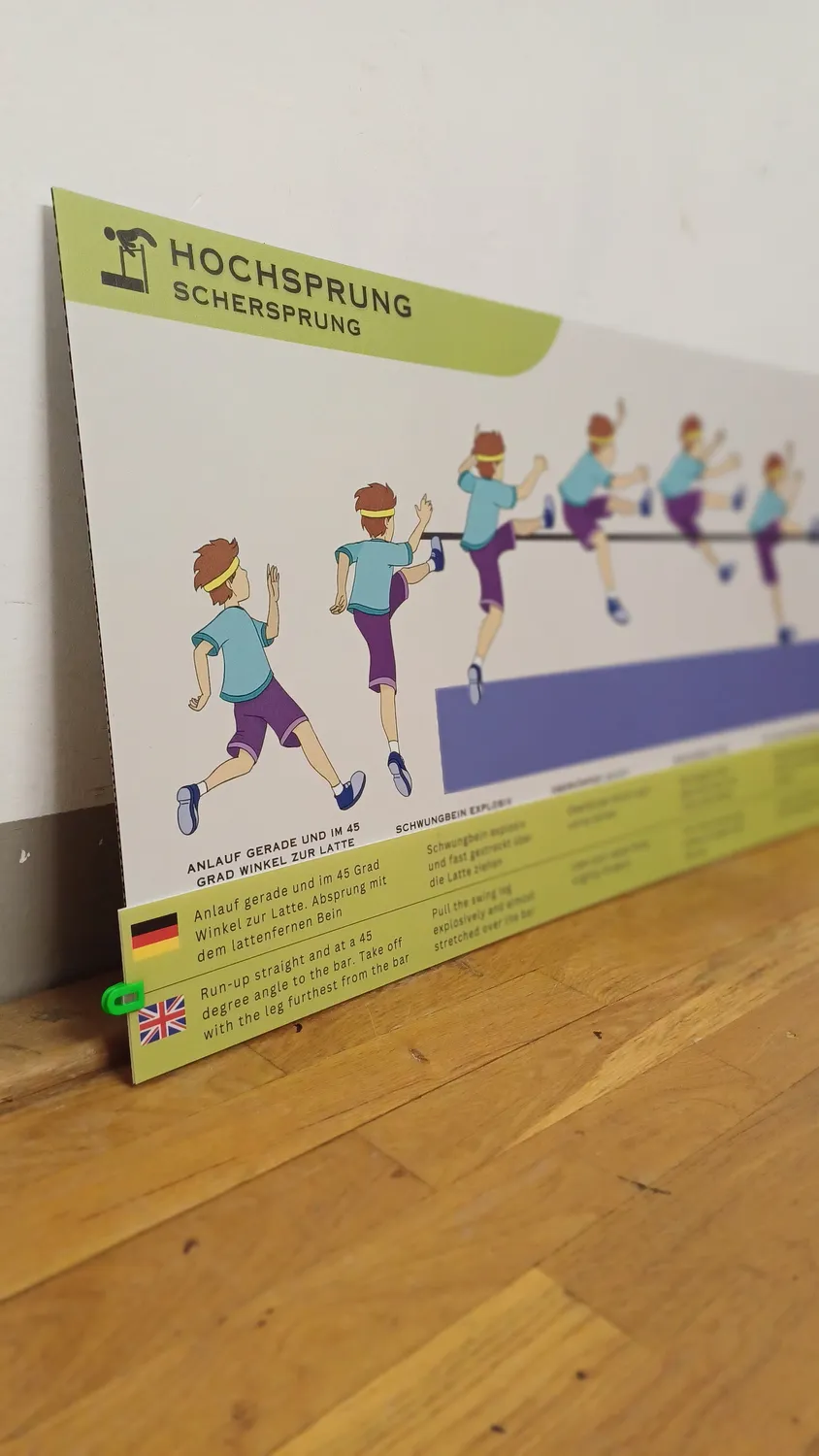 Sportlerntafel Lerntafelstreifen ET bilingual