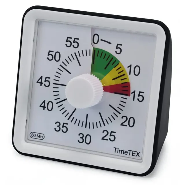 TimeTEX compact 61939 Zeitdauer-Uhr mit Ampelscheibe