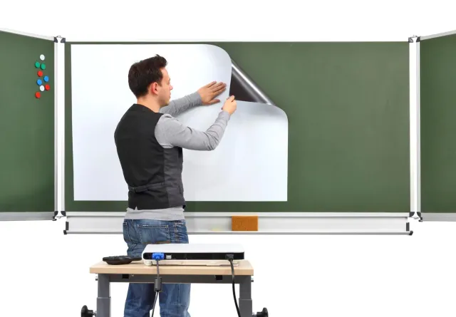 Betzold Magnetische Leinwand-Folie Projektionsfläche 90x125cm