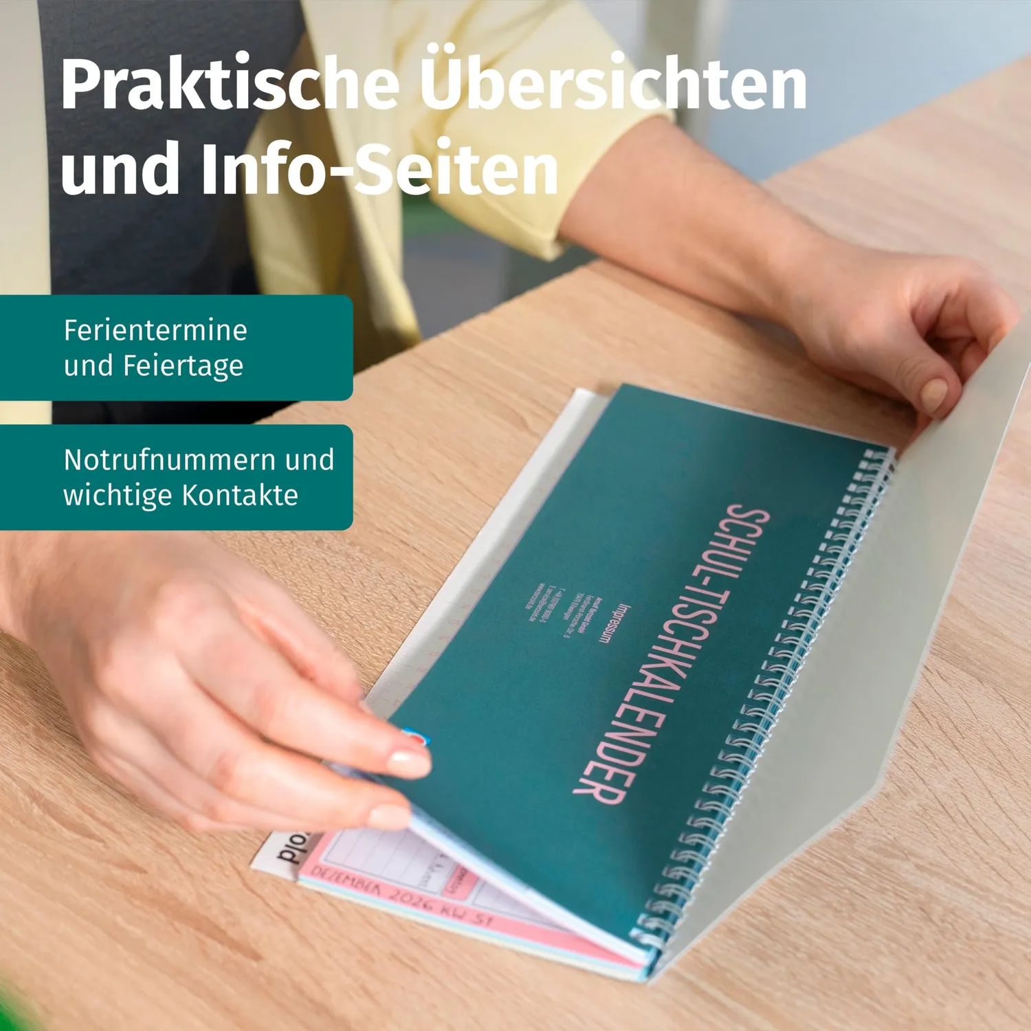 Betzold Tischkalender Schule Querformat August-Juli