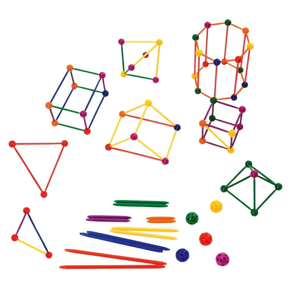 Betzold Geometrie-Steckbaukasten 330-teilig bunt