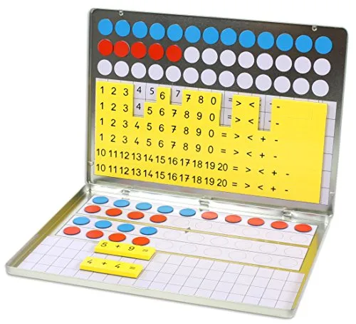 Betzold Rechen-Magnetbox Rechenlernspiel bis 20 Stahlbox