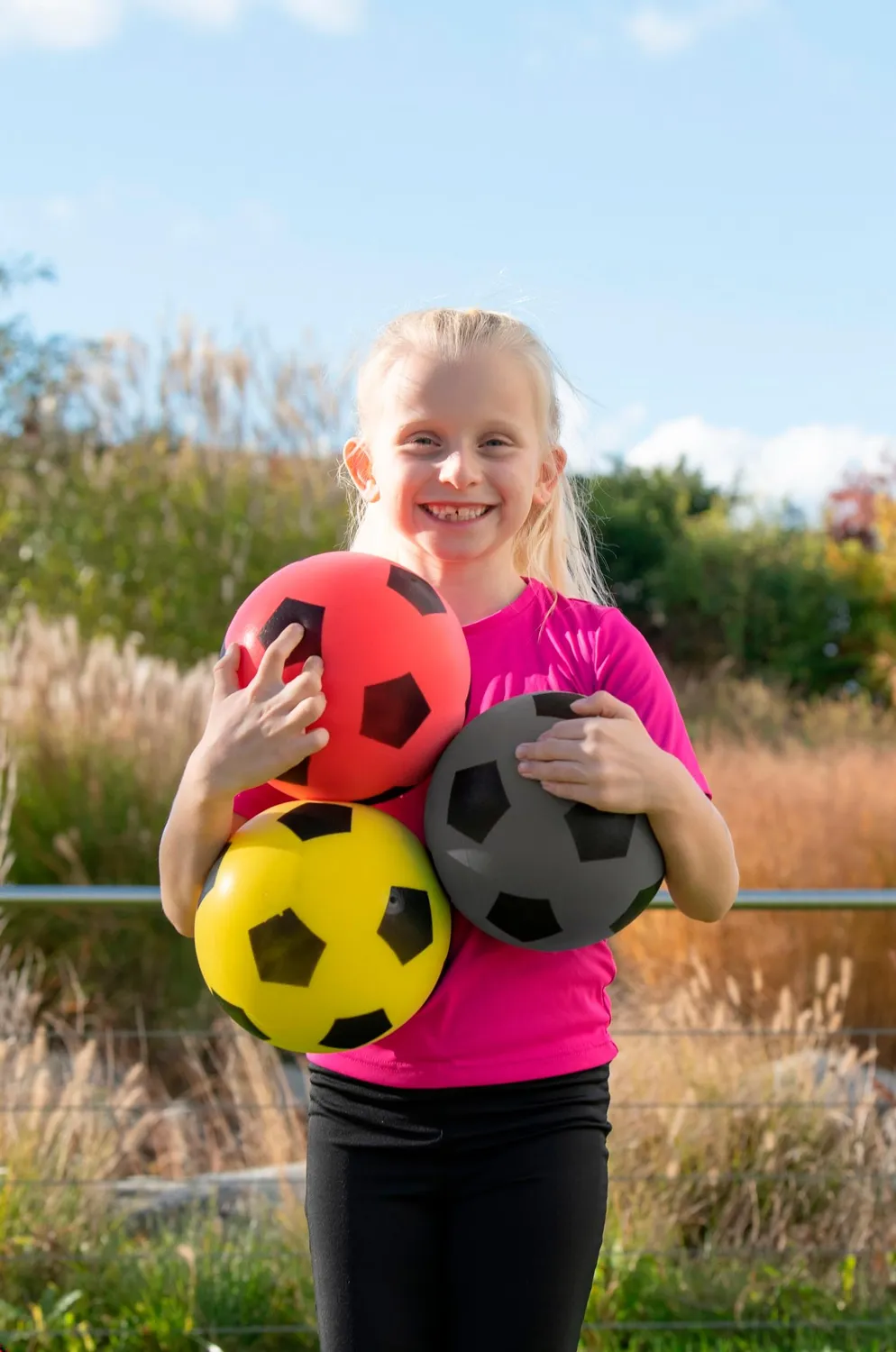 Betzold Softbälle-Set Schaumstoff-Fußbälle 3er-Set bunt