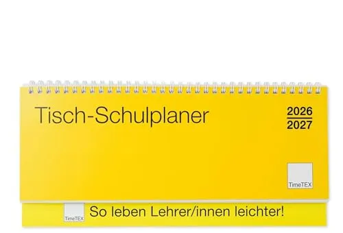 TimeTEX Tisch-Schulplaner 10579 Querformat 2026/2027 Ring