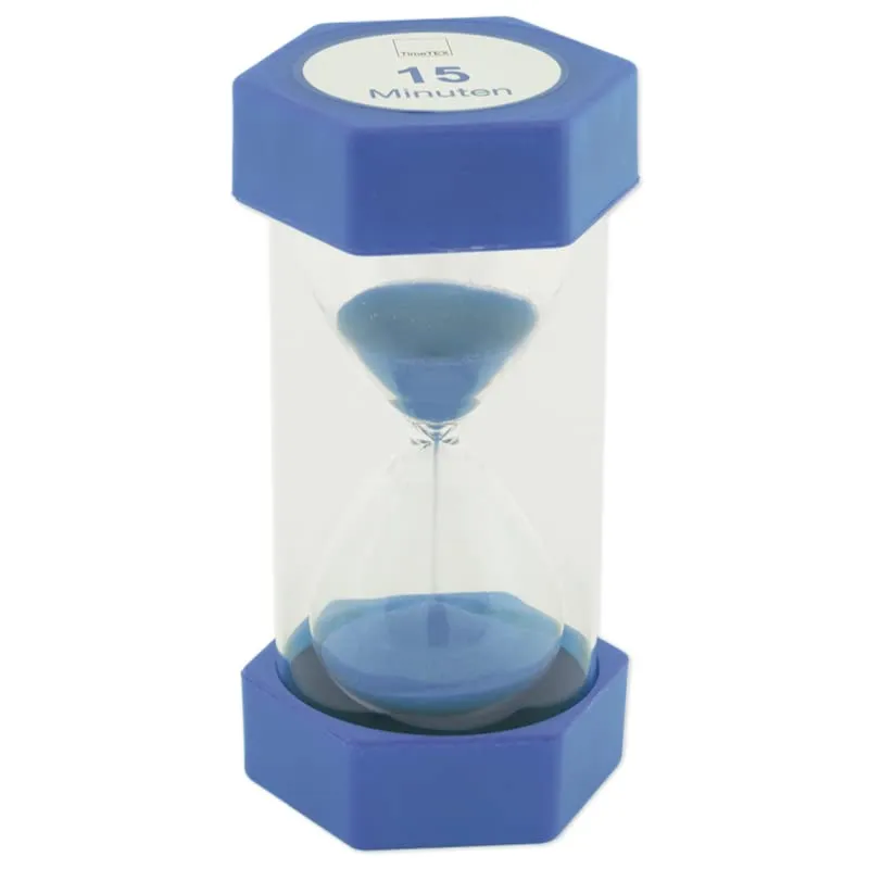 TimeTEX Mega-Sanduhr 61984 Sanduhr 15 Min blau 16 cm