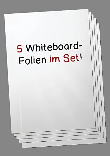 TimeTEX Whiteboard-Folie A4 Folie 5er-Set selbsthaftend