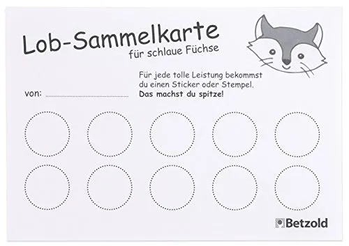 Betzold 757421 Lob-Sammelblock A6 90 Blatt Belohnungskärtchen